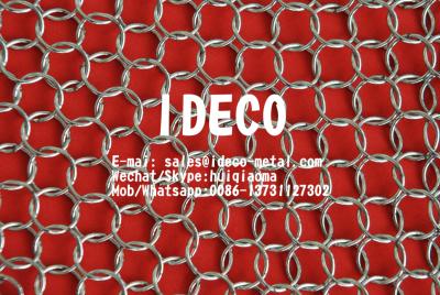 China Welded Stainless Steel Chainmail Ring Mesh, Decorative Ring Mesh Curtains, Architectural Chain Mail Drapes for sale