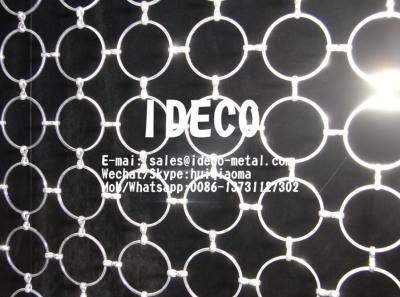 China Stainless Steel Ring Mesh Screen, Decorative Metal Rings Curtain, Figure-8-Links Ring Mesh Partition for sale