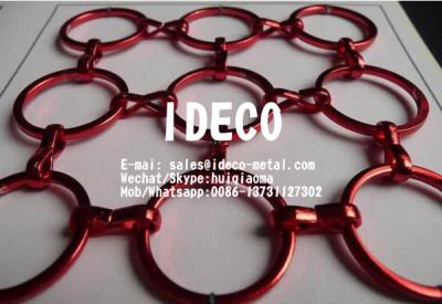 China Decorative Ring Mesh Curtain, Brass/Copper Ring Mesh Curtain, Round Closed Ring Link Chain Curtains for sale