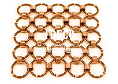 China Chainmail Ring Mesh Room Divider,  Decorative Ring Mesh Curtain, Architectural Metal Ring Mesh for sale