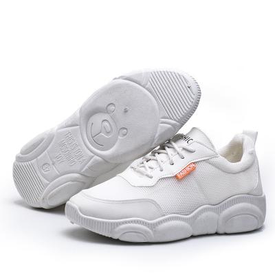 China Deodorization Summer 2019 New Cub Shoes Lady Wearing Nets Sportswear Full Shoes White Thick-bottom Fashion Casual Shoes for sale