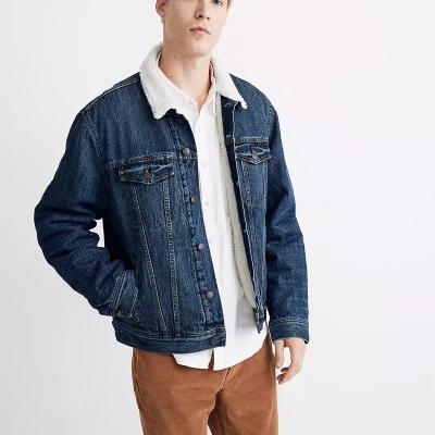 China Jean Jacket Breathable Japanese Classic Coating Blue Embroidered Jean Jacket Men Street Youth Casual Denim Jacket Man for sale