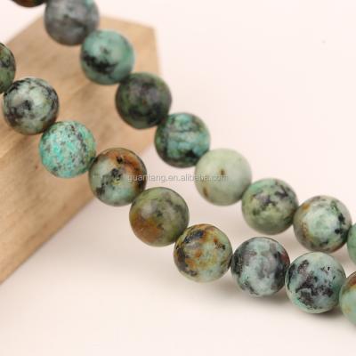 China Wholesale Natural Stone African Turquoise Stone Loose Beads For DIY Jewelry for sale