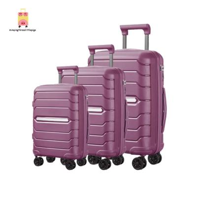 China Lightweight PP Hardshell PP Luggage Set Kids Carry On Suitcase Factory Price 3 Pieces PP for sale