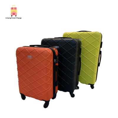 China Universal ABS Pineapple Pattern Double Wheel ABS Hand Carry Wide Trolley Suitcase Handle Luggage Trolley Bag Luggage Set for sale