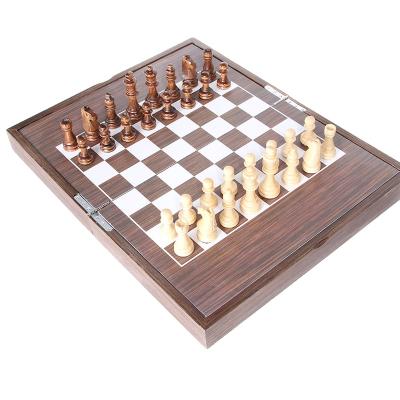 China 2021 Intellectual Strength Luxury Wood Chess Set Crafted Wooden Board Folding Board Chess Set Tournament Games For Teenagers Chess Set for sale