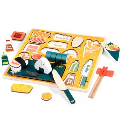 China Pretend Play Kitchen Toy Set Wooden Food Toy Kitchen Toys Set Children's Educational Dresser Sushi Doctor Pretend Role Play For Kids Gifts for sale