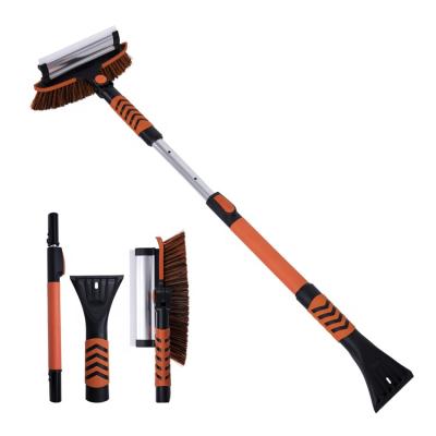 China Car 3-in-1 Aluminum Snow Shovel High Quality Plastic Car Ice Brush Scraper for sale