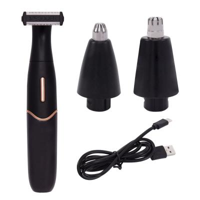 China Outdoor Electric Women Nose Ear Hair Trimmer Personal Care Tools USB Men Use for sale