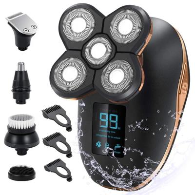 China Professional Electric Triple Blade Grooming Kit 5 in 1 Five Head Rechargeable Beard Shaver Razor Hair Trimmer 0609 for Men for sale