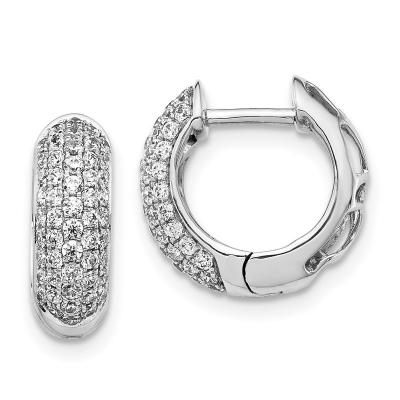 China Safe Customized 9K/10K/14K/18K Gold Diamond Pave Earrings Natural Or Lab Grown Diamond for sale