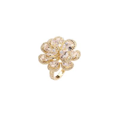 China Vintage Fashion Wholesale Ring Flower Design Adjustable Ring for sale