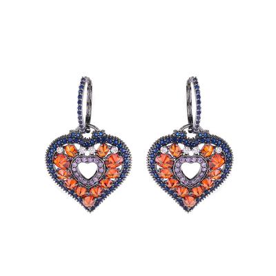 China Fashionable wholesale new design trendy earrings gold plated earrings heart stud hot sale for sale