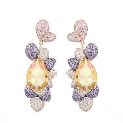 China New Fashionable Wholesale Trendy Design Earrings Trendy Gold Plated Earrings Drop Design Stud Mail for sale