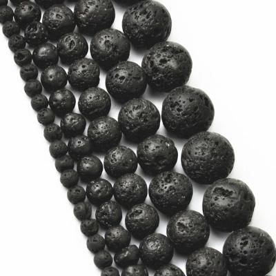 China Safe Black Lava Stone Beads for Fashion Jewelry Jewelry Making for sale