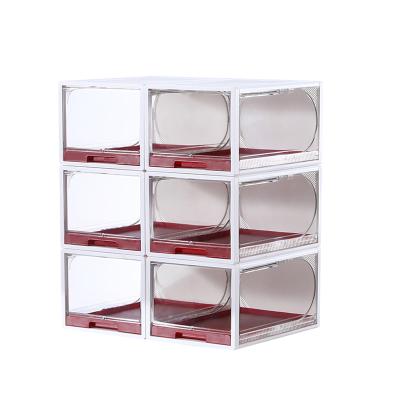 China Quality Guaranteed Modern Multicolor Rectangle Storage Clear Plastic Shoe Box for sale