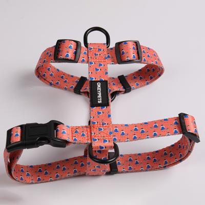 China Personalized Custom Pet Chest Hanress Sublimation Adjustable No Pull Dog Vest Harness Buckle Dog Harnesses for sale