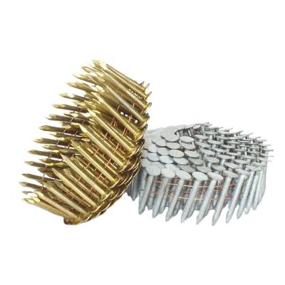 China Galvanized 1-1/4 Flat Coil Roofing Nails (7200 Per Carton) Smooth / Ring Shank for sale