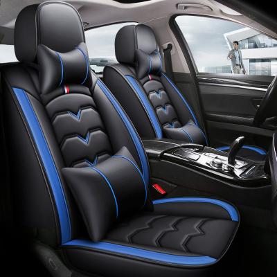 China Wholesale Eco-friendly Interior Leather Seat Cover Universal Fit Car Accessories Full Set Car Accessories for sale