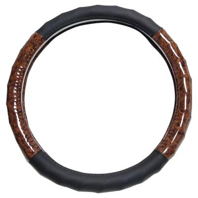 China Business / Luxury Our General Seasons Car Non Slip Handle Wood Grain Steering Wheel Cover for sale