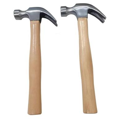 China Nail Hammer Customized Logo 16 Ounce Claw Hammer With Fiberglass/TPR/Wooden Handle for sale