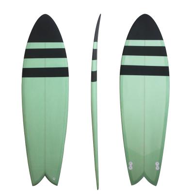 China Unisex Customized Fishtail Surfboard With Surf Fins for sale