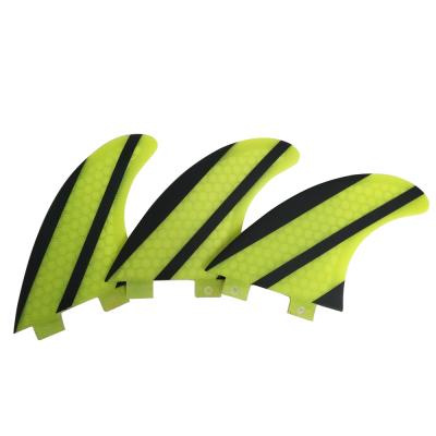 China Unisex Double Tabs Surf Tri Fins Fiberglass Surfboard Fins for sale