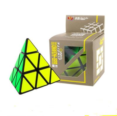 China Quality pyramid cube puzzle quality pyramid form 3 layers magic puzzles cube puzzle educational toys for kids adults for sale