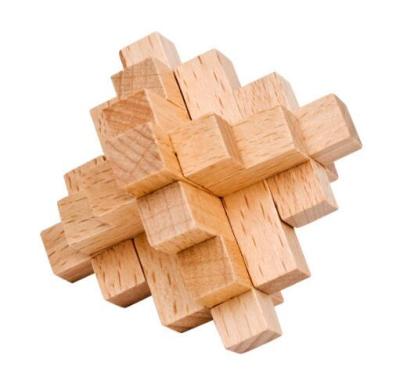 China Educational Toy 15 Piece Beech Wood Traditional Chinese IQ Toys Challenging Mind Brain Teaser Burr Interlocking Wooden Puzzles For Adults for sale