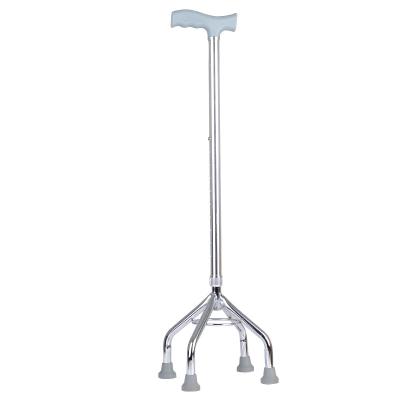 China Folding 4 Elder Retractable Portable Quadruple Four Leg Crutches Walking Stick Walking Stick Legs Support for sale