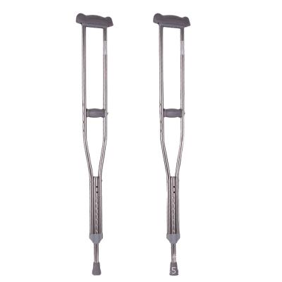 China Factory direct wholesale adjustable stainless steel axillary crutches stainless steel adjustable non-slip disabled crutches for sale