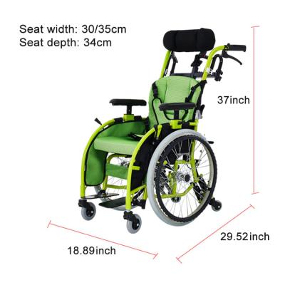 China Aluminum Alloy Children Wheelchair Folding Portable Aluminum Alloy Cerebral Palsy Wheelchair For Cerebral Palsy Children for sale