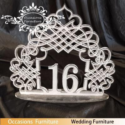 China Modern Acrylic Clear Table Number Wedding Guess VIP Table Top Number for sale