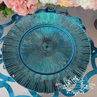 China Morden Blue Colors Wedding Charger Plates for sale