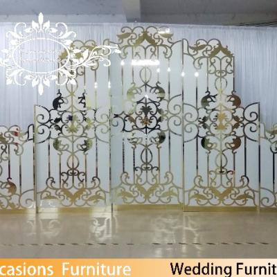 China morden 6 meter length gold backdrop new design made by occasions furniture for sale