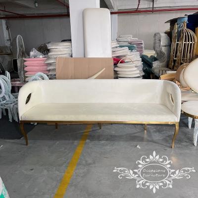 China White Morden Velvet Eye Wedding Sofas for sale