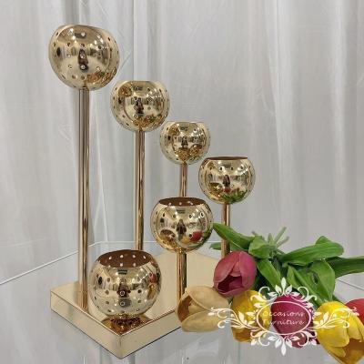 China Morden Gold Wedding Centerpieces Iron Material for sale