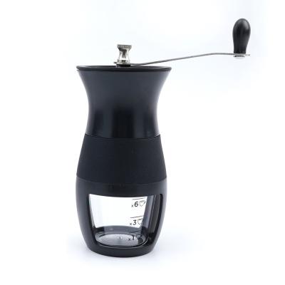 China Coffee Grinder With Adjustable Outdoor Double Wall Hand Moving Portable Manual Crank Coffee Grinder for sale