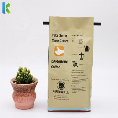 China For Coffee Beans Packing Premium Aluminum Foil Wrapping Paper Roasted Coffee Bean Packaging Bag With Valve And Tin Tie for sale