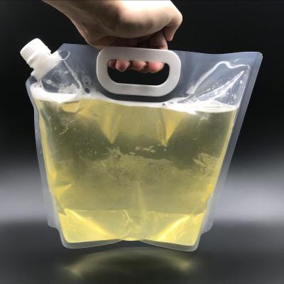 China Barrier Spout Pouch Clear Standup Bags For Juice Tea Food Grade Beverage Spout Pouch Bags for sale