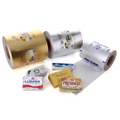 China Butter Customizable Laminated Wrapping Aluminum Foil Wrapping Paper For Butter for sale