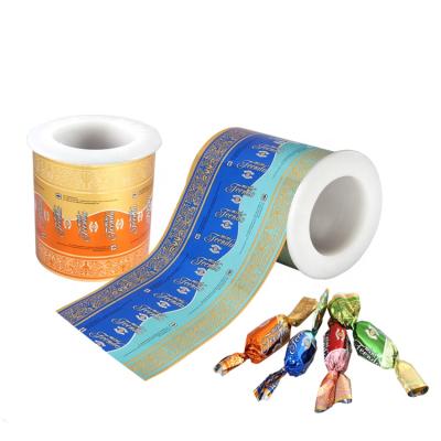 China Custom Colorful Moisture Proof Twist Roll Film Candy Lollipop Packaging Wrapper for sale