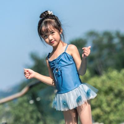 China Antibacterial Swimsuit Kids Swimwear Fashion Kids Girls One Piece Competition Packing Bathing Suit for sale