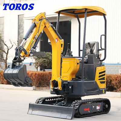 China Diesel Engine 1.2t Mini Excavator Machine 1.5 Ton Mini Digger 1 Year Warranty for sale