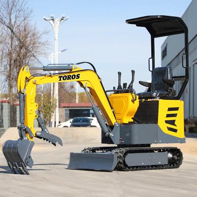 China Multifunctional Toros Mini Excavator 1 Ton Micro Digger With YUCHAI  Engine for sale