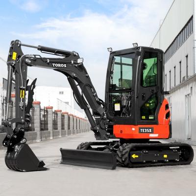 China Mini excavadora Toros de 3,5 toneladas con motor Kubota Micro Excavadora Multifunciones en venta