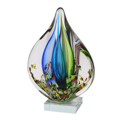 China Modern Europe Creativity Glass Crafts Carve Home Decoration Murano Handmade Blowing Glass for sale