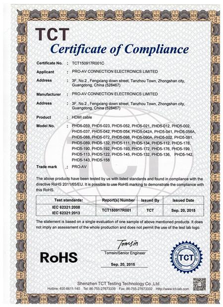 RoHS - PRO-AV Connection Electronics Technology Limited