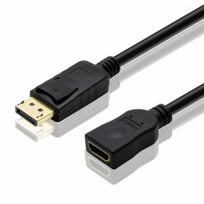 China HDTV PRO-AV DP to HDMI Cable Male to DisplayPort Female to HDMI Cable Adapter Support HDTV 4K*2K 3D for PC HDTV Projector Displays for sale