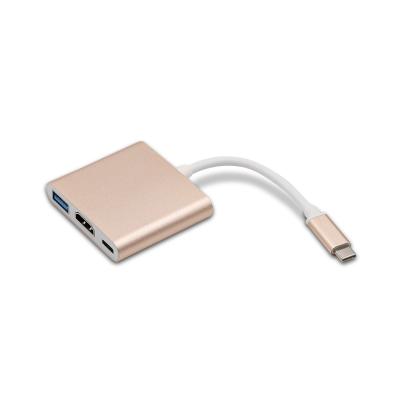 China Charge+ Data Sync Type C to HDMI 4K USB C Adapter Metal USB3.1Type-C 3 in 1 hdmi cable for sale